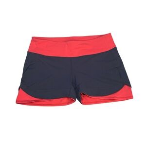 Athleta Coral & Charcoal Athletic Shorts 🌟
